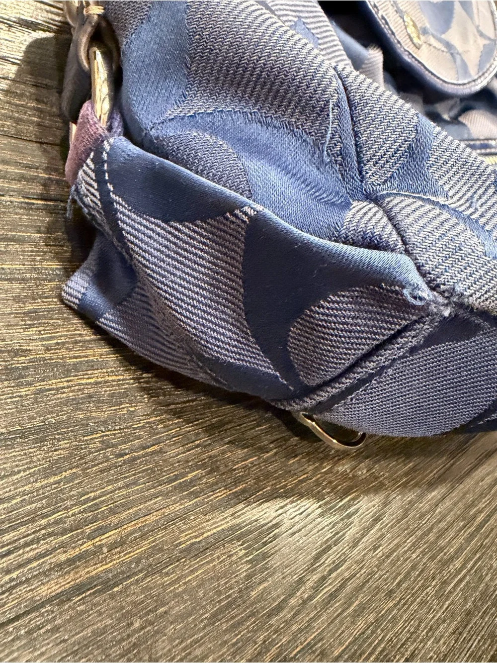 Coach Blue Signature C Canvas Backpack